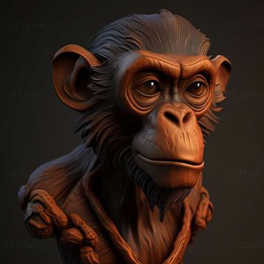 3D model monkey 3d model (STL)